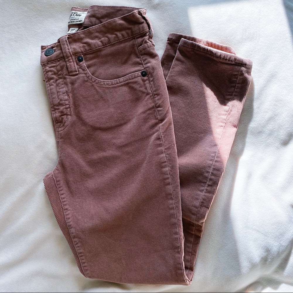 Corduroy Skinny Pants in Dusty Rose - Women